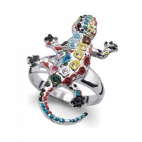 Золотое колье с кристаллами Сваровски Саламандра Oliver Weber Gaudí Drac, изображение 4