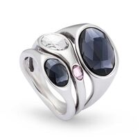 Серебряное кольцо женское с кристаллами Сваровски UNOde50 Sunshine, Размер (мм): 16,3-16,7