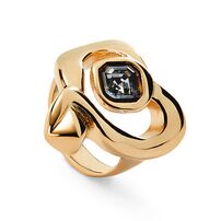 Золотые серьги женские с кристаллом Сваровски UNOde50 Ser Expresiva, изображение 6