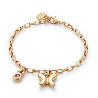 Золотой браслет женский с подвеской и кристаллом Сваровски UNOde50 Ser Unico, Размер (мм): 165