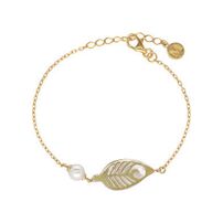 Золотые серьги длинные с органическим жемчугом Majorica Dafne, изображение 5