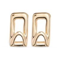 Золотые серьги женские прямоугольные UNOde50 Stand out
