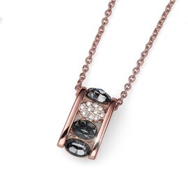 Золотое колье с подвеской и камнями Сваровски Oliver Weber Style Silvernight