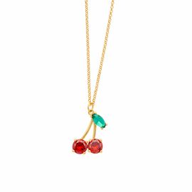 Золотое колье с подвеской и камнями Сваровски Oliver Weber Cherry