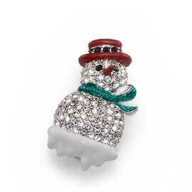 Брошь с кристаллами Сваровски Снеговик Oliver Weber Snowman