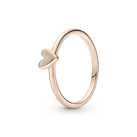 Золотое кольцо с сердечком Pandora Rose