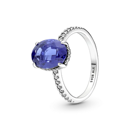Серебряное кольцо женское с кристаллом Pandora Sparkling Statement Halo