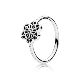 Серебряное кольцо женское Цветочное кружево Pandora, Размер (мм): 15