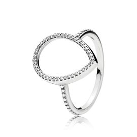 Серебряное кольцо женское с фианитами Pandora Moments