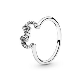 Серебряное кольцо женское с фианитами Силуэт Микки Pandora Moments