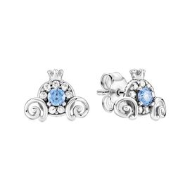 Серебряные серьги пусеты-гвоздики Карета Золушки Pandora
