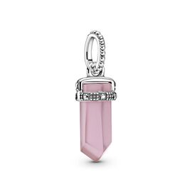 Серебряная подвеска женская розовая Pandora Moments