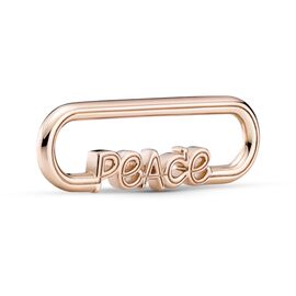 Женская подвеска линк с золотом для браслетов Peace Pandora ME