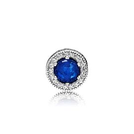 Серебряный шарм для браслетов синий Pandora Essence Peace