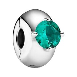 Серебряная клипса Зеленая капля Pandora