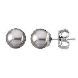 Серебряные серьги с органическим жемчугом Majorica Classic