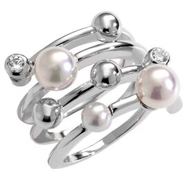 Серебряное кольцо женское с органическим жемчугом Majorica Timeless, Размер (мм): 17,5