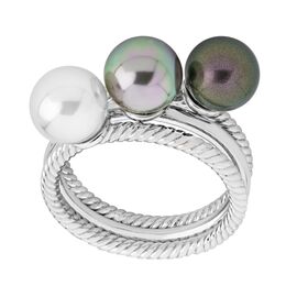 Серебряное кольцо женское с круглым жемчугом Majorica Estela, Размер (мм): 18,1