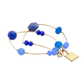 Золотой браслет женский Pertegaz Tubo Blue