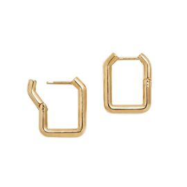 Золотые серьги прямоугольные Pertegaz Criollas Chic