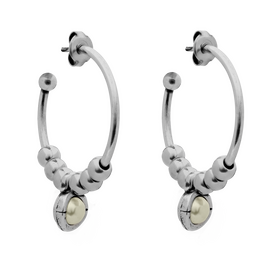 Серебряные серьги кольца Ciclon Azteca