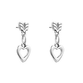 Серебряные серьги сердечки Ciclon Corazon
