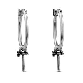 Серебряные серьги кольца Ciclon Fletters T