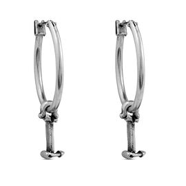 Серебряные серьги кольца Ciclon Fletters J