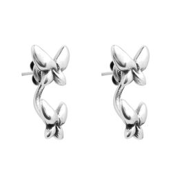 Серебряные серьги джекеты бабочки Ciclon Florecer