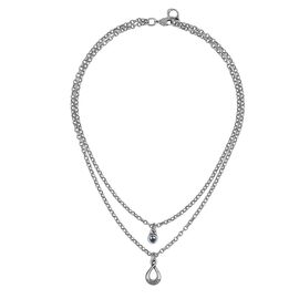 Серебряное колье женское с подвеской двойное Ciclon Juntos, Размер (мм): 430-470