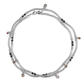 Серебряное колье с подвесками синие Ciclon Perpetuo, Размер (мм): 800