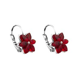 Серебряные серьги красные Ciclon Petalos
