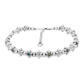 Серебряное колье чокер c муранским стеклом Ciclon Fiore, Размер (мм): 380-400