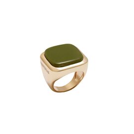 Золотое кольцо женское квадратное зеленое  Pertegaz Marnie Forest