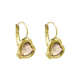 Золотые серьги с муранским стеклом Ciclon Cuore Gold
