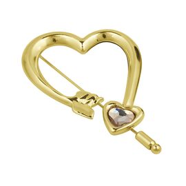 Брошь женская с кристаллом Сваровски Ciclon Oro Cuore