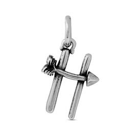 Серебряная подвеска буква большая H Ciclon Fletters