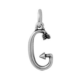 Серебряная подвеска буква большая G Ciclon Fletters