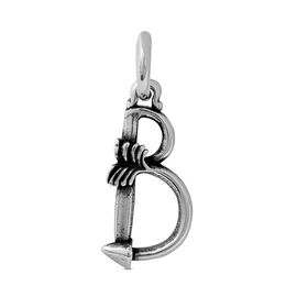 Серебряная подвеска буква большая B Ciclon Fletters