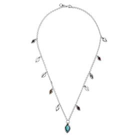 Серебряное колье женское с муранским стеклом Ciclon Lizana