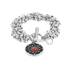 Серебряный браслет на руку коралловый Ciclon Balandra