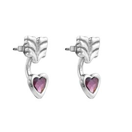Серебряные серьги сердечки Ciclon Cuore