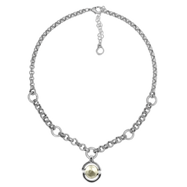 Серебряное колье с подвеской из жемчуга Ciclon Cocco