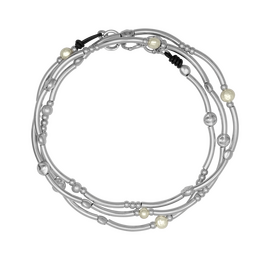 Серебряное колье женское с жемчугом Ciclon Esencia Con Perla