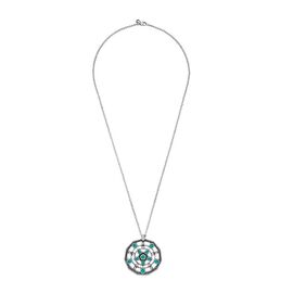 Серебряное колье с кулоном бирюзовое Ciclon Ranjit