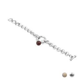 Серебряный браслет с муранским стеклом Ciclon Change  (терракотовый )