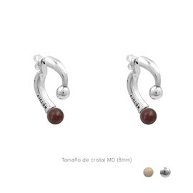 Серебряные серьги с муранским стеклом Ciclon Change (терракотовый )