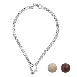 Серебряное колье с муранским стеклом Ciclon Change  (терракотовый )