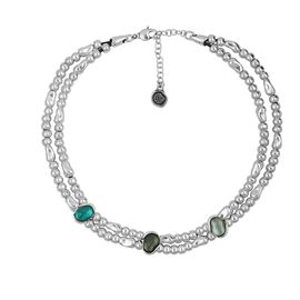 Серебряное колье с муранским стеклом Ciclon Malva