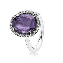Серебряное кольцо женское с натуральным камнем Pandora